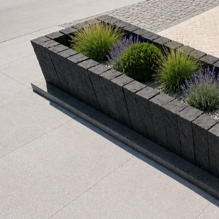 Ogrodowa Palisada Łupana G690 Bazalt Black 33x10x10 cm