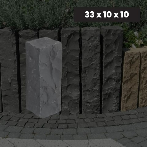 Ogrodowa Palisada Łupana G690 Bazalt Black 33x10x10 cm