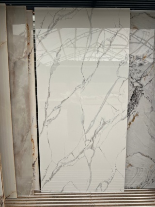 PŁYTA PVC Wodoodporna Snow Veins 288x122 POŁYSK
