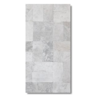 Płytka marmurowa Bębnowana Royal White 7,5x15x1 cm