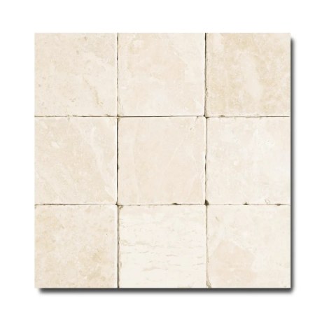 Płytka marmurowa Queen Beige | Coffee White Bębnowana 10x10x1 cm