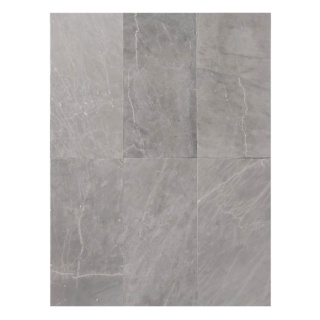Płytki cegiełki marmurowe z szarego marmuru Earth Grey w rozmiarze 15,25/30,5/1 cm, wykończenie matowe