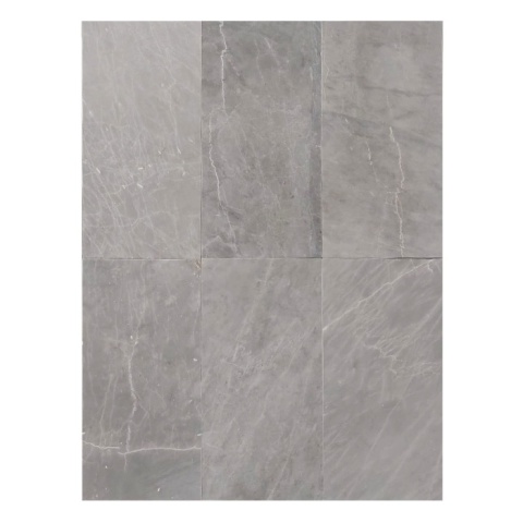Płytki cegiełki marmurowe z szarego marmuru Earth Grey w rozmiarze 15,25/30,5/1 cm, wykończenie matowe