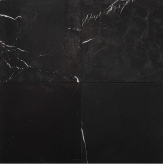 Płytki marmurowe z czarnego marmuru Black Silk w rozmiarze 60/60/2 cm, wykończenie szczotkowane