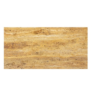 Płytki trawertynowe z brązowego trawertynu Gold w rozmiarze 30/60/2 cm, wykończenie satynowe