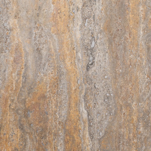 Płytki trawertynowe z szaro brązowego trawertynu silver brown w rozmiarze 60/60/2 cm, wykończenie polerowane