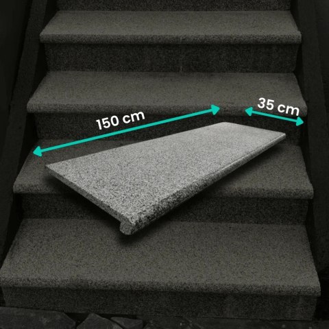 Schodek Granitowy G654 New Dark grey 150x35x2 stopnica płomień Bullnose