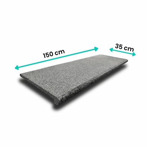 Schodek Granitowy G654 New Dark grey 150x35x2 stopnica płomień Bullnose