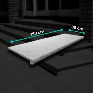 Schodek Granitowy Płomieniowany G603 150x35x2+2 stopnica Bullnose