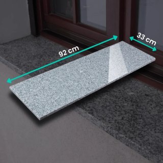 Stopnica / Parapet granitowy szary polerowany G603 New 92x33x2 cm