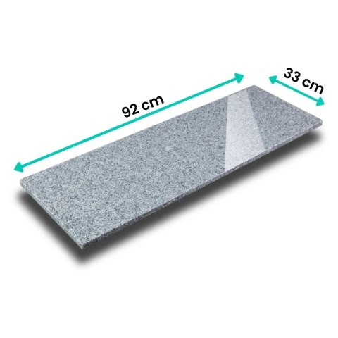Stopnica / Parapet granitowy szary polerowany G603 New 92x33x2 cm