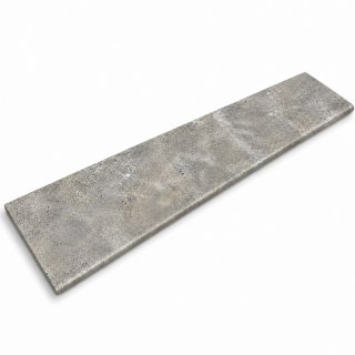 Stopnica kamienna Trawertyn Ash Argent Mix Szlifowany Bullnose 135x33x3 cm
