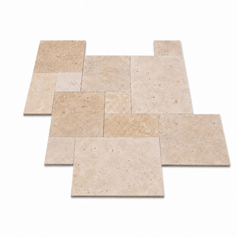 Trawertyn 12mm Classic Mix French Pattern 1kpl=0,742m2 | Komplet Rzymski