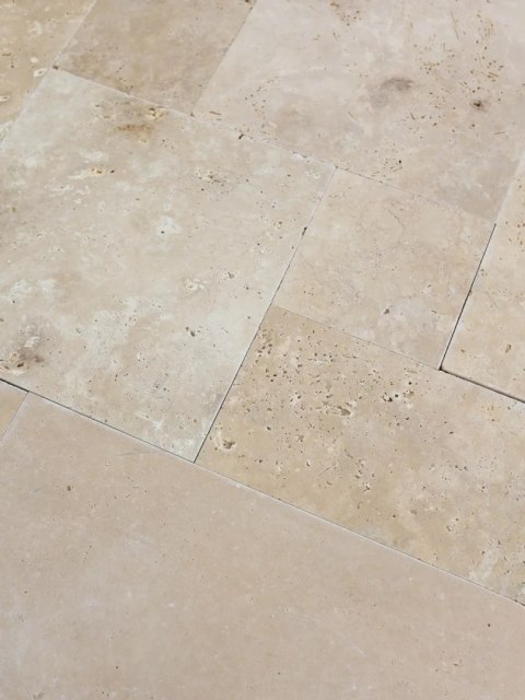 Trawertyn 12mm Light Com Bębnowany French Pattern 1kpl=0,742m2 | Komplet Rzymski