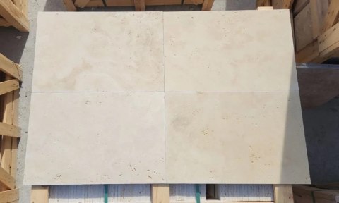 Trawertyn 12mm Light Premium Bębnowany French Pattern 1kpl=0,742m2 | Komplet Rzymski
