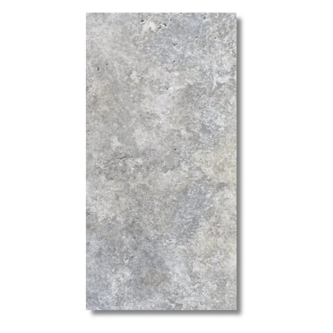 Trawertyn Silver Greige Bębnowany 40,6x61x1,2 cm