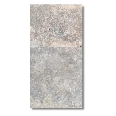 Trawertyn Silver Latte Greige Bębnowany 40,6x61x1,2 cm