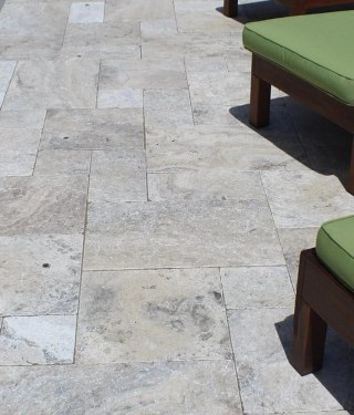 Trawertyn Silver Latte Greige Bębnowany French Pattern 12mm 1kpl= 0,742m2 | Komplet Rzymski