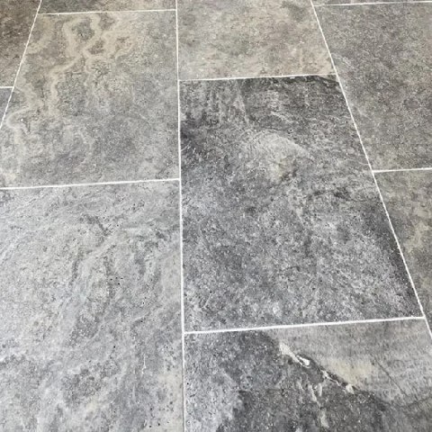 Trawertyn Silver Premium Bębnowany French Pattern 12mm 1kpl= 0,742m2 | Komplet Rzymski