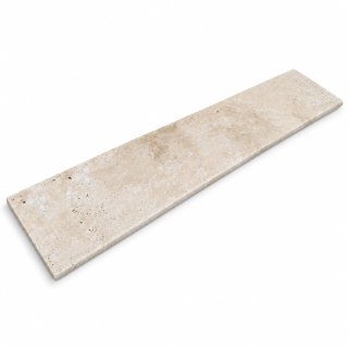 Trawertyn Stopnica | Kamień brzegowy Ivory Classic Mix Bębnowany Bullnose 135x35x3 cm
