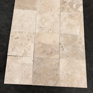 Trawertyn Super Light Szlifowany Niewypełniony Modern Tumbled 20,3x20,3x1,2 cm