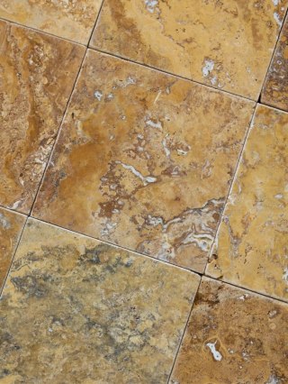 Trawertyn Yellow Szlifowany Niewypełniony Modern Tumbled 20,3x20,3x1,2 cm