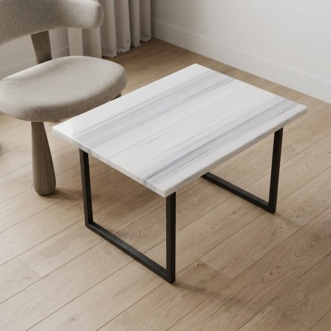 Blat kamienny z białego marmuru MINK 75x60x2cm satyna