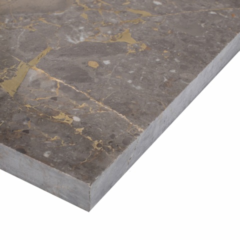 Płytki marmurowe 60/60/2 cm z brązowego marmuru Antracyt Gold , wykończenie polerowane