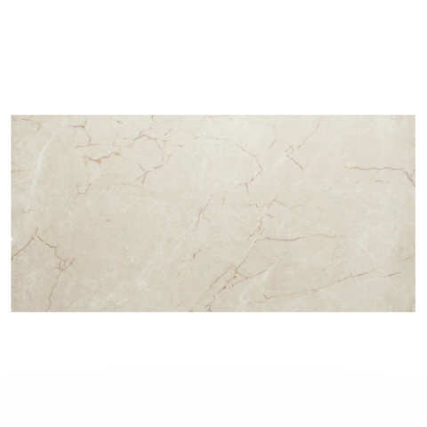 Płytki marmurowe z beżowego marmuru Beige Crystllino w rozmiarze 30,5/61/1,25 cm, wykończenie polerowane
