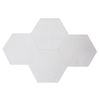 Płytki marmurowe z białego marmuru Bianco Neve w rozmiarze 25/29/1,25 cm, wykończenie szczotkowane