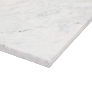 Płytki marmurowe z białego marmuru Royal White w rozmiarze 60/60/2 cm, wykończenie szczotkowane