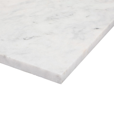 Płytki marmurowe z białego marmuru Royal White w rozmiarze 60/60/2 cm, wykończenie szczotkowane