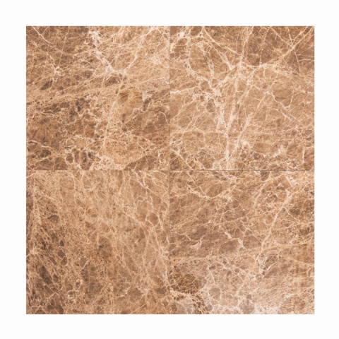 Płytki marmurowe z brązowego marmuru Emperador Mocha w rozmiarze 40,6/40,6/1,5 cm, wykończenie polerowane