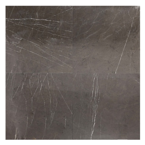 Płytki marmurowe z brązowego marmuru Pietra Grey w rozmiarze 60/60/2 cm, wykończenie polerowane