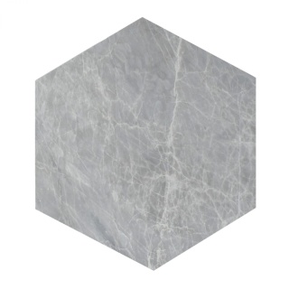 Płytki marmurowe z szarego marmuru Nordic Grey w rozmiarze 25/29/1,25 cm, wykończenie szczotkowane