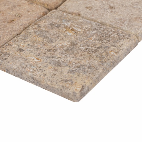 Płytki trawertynowe Antique Rouge 15/15/1 cm, wykończenie młotkowane