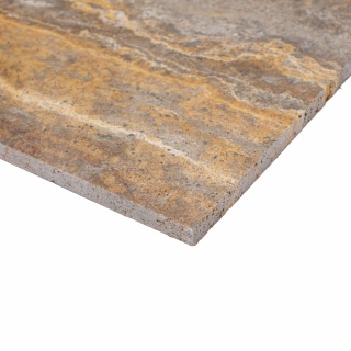 Płytki trawertynowe Silver Brown w rozmiarze 30,5/61/1,25 cm, wykończenie satynowe
