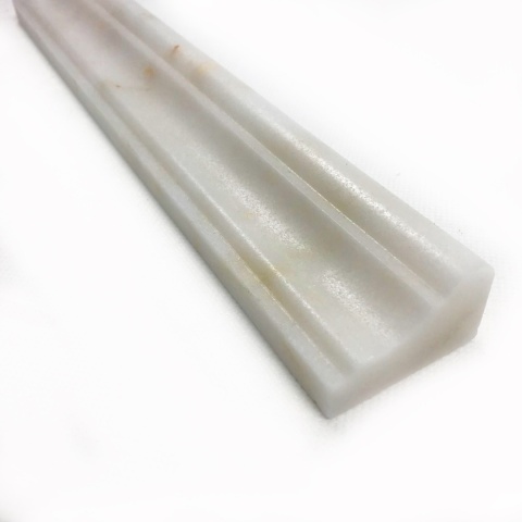Dekor cornice marmurowy z białego marmuru afyon 30,5/4,5/2,7 cm, wykończenie satynowe