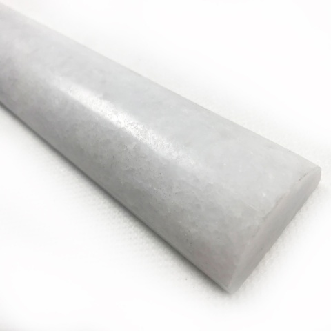 Dekor half round marmurowy z białego marmuru bianco neve 30,5/3,7/1,8 cm, wykończenie polerowane