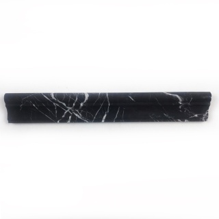 Listwy dekoracyjne Cornice z czarnego marmuru black silck, wykończenie satynowe