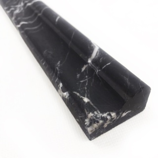 Listwy dekoracyjne Cornice z czarnego marmuru black silck, wykończenie satynowe