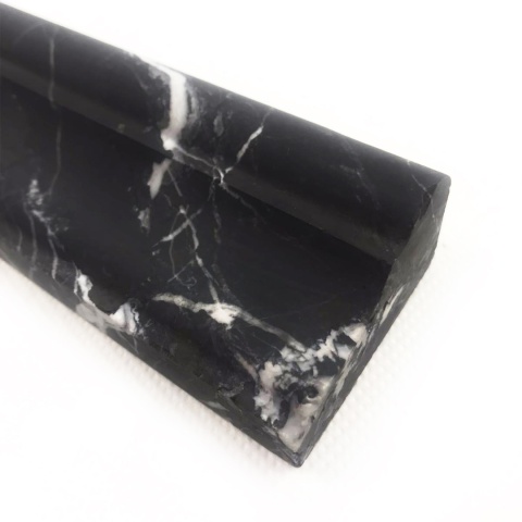 Listwy dekoracyjne Cornice z czarnego marmuru black silck, wykończenie satynowe