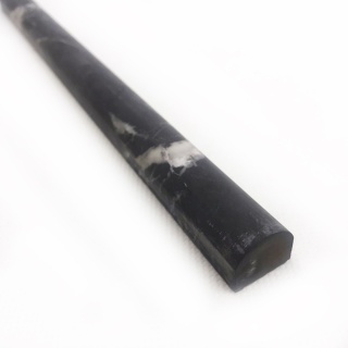 Listwy dekoracyjne Pencil z czarnego marmuru black silk wykończenie satynowe