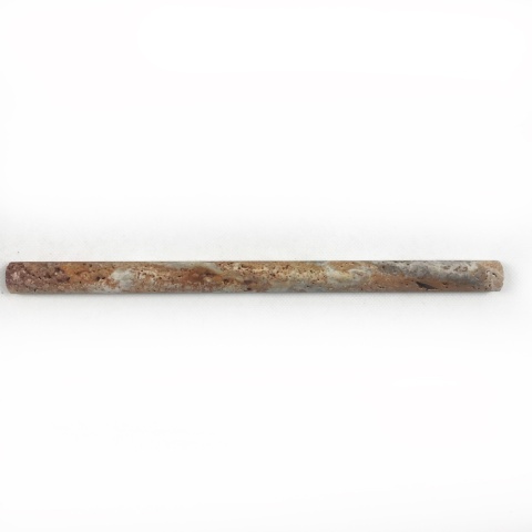 Listwy dekoracyjne Pencil z szarego rawertynu Silver brown wykończenie satynowe