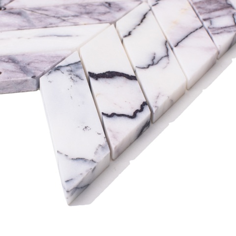 Mozaika marmurowa chevron Lilac