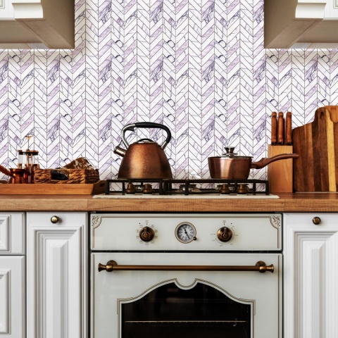 Mozaika marmurowa chevron Lilac