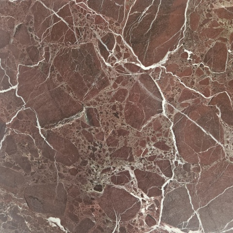 Płytki marmurowe Rosso Levanto, w rozmiarze 61x61x1,25 cm, wykończenie satynowe
