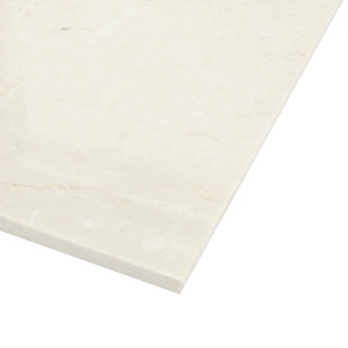 Płytki marmurowe z beżowego marmuru Beige Crystllino w rozmiarze 30,5/30,5/1,25 cm, wykończenie polerowane