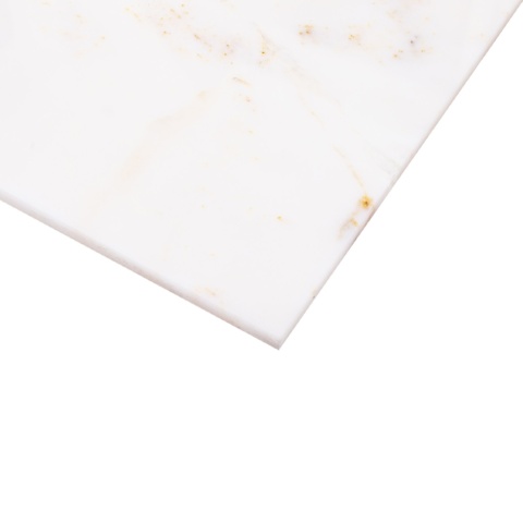 Płytki marmurowe z białego marmuru Afyon White w rozmiarze 30,5/30,5/1 cm, wykończenie satynowe
