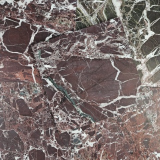 Płytki marmurowe z czerwonego marmuru Rosso Levanto w rozmiarze 20,3x20,3x1 cm, wykończenie satynowe